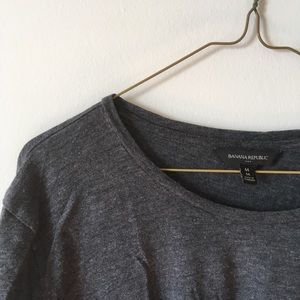 Banana Republic Grey Tee with Twist Detail